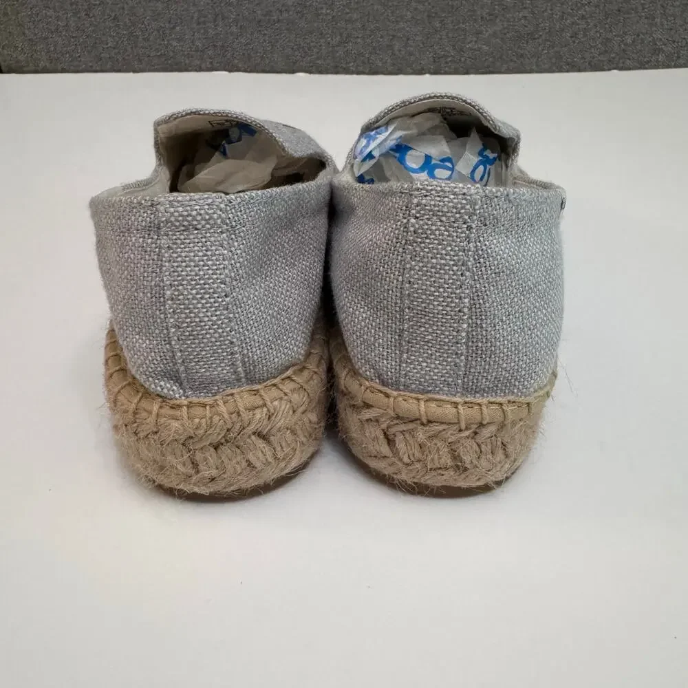 Soludos Shoes Womens US7 Blue Lemons Smocking Slipper Espadrille Loafer Beach